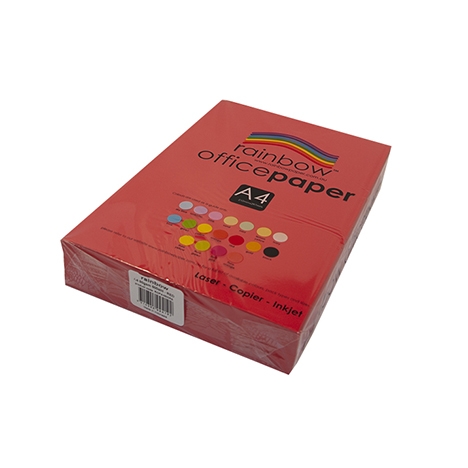 Rainbow Copy Paper A4 80gsm Red ream of 500sheets